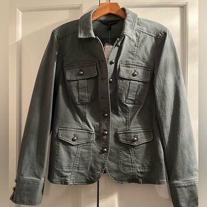 NWT WHBM Khaki Utility Jacket Size 12